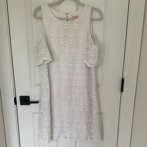 Lilly Pulitzer White Lace Cold Shoulder Dress